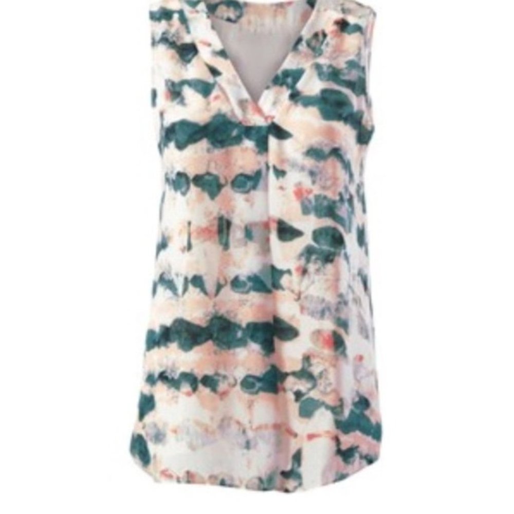 Cabi Blush Gelato V-Neck Flowy Blouse Style 5035
